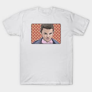 Eleven with pop art Eggo background T-Shirt